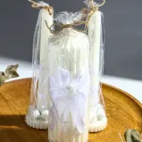 Свечи свадебные "Большая любовь" набор 3 шт (20,5 см + 2 шт по 22 см), белый