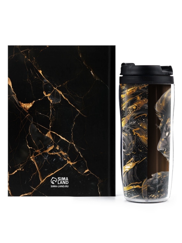 Подарочный набор ежедневник А5, 80 л. и термостакан 350 мл Подарочный набор ежедневник А5, 80 л. и термостакан 350 мл "Лучший из лучших"