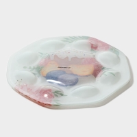 Подставка стеклянная для яиц Доляна &laquo;Кулич&raquo;, 8 ячеек, 22&times;22 см