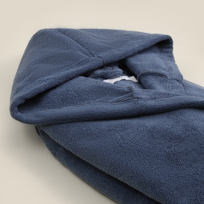 Халат махровый с капюшоном женский SL HOME: Basic "Ривьера", р-р L, 100% хл, 420 г/м2