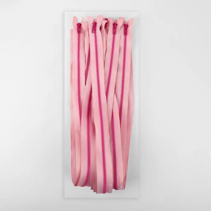 Молния &laquo;Трактор&raquo;, №5, разъёмная, замок автомат, 80 см, розовая