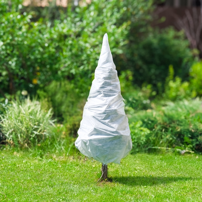 Чехол для растений, конус на завязках, 120 × 100 см, спанбонд с УФ-стабилизатором, плотность 60 г/м², МИКС Чехол для растений, конус на завязках, 120 × 100 см, спанбонд с УФ-стабилизатором, плотность 60 г/м², МИКС