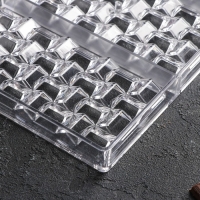 Форма для шоколада KONFINETTA &laquo;Инфинити&raquo;, 27,5&times;17,5&times;2,5 см, 3 ячейки 15,3&times;7,5&times;0,8 см, цвет прозрачный