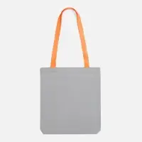 Шопер B4, серый с оранжевыми ручками
