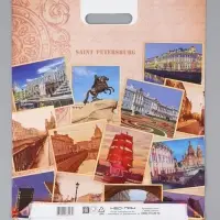 Пакет "Городская архитектура, полиэтиленовый с вырубной ручкой, 38х47 см, 60 мкм
