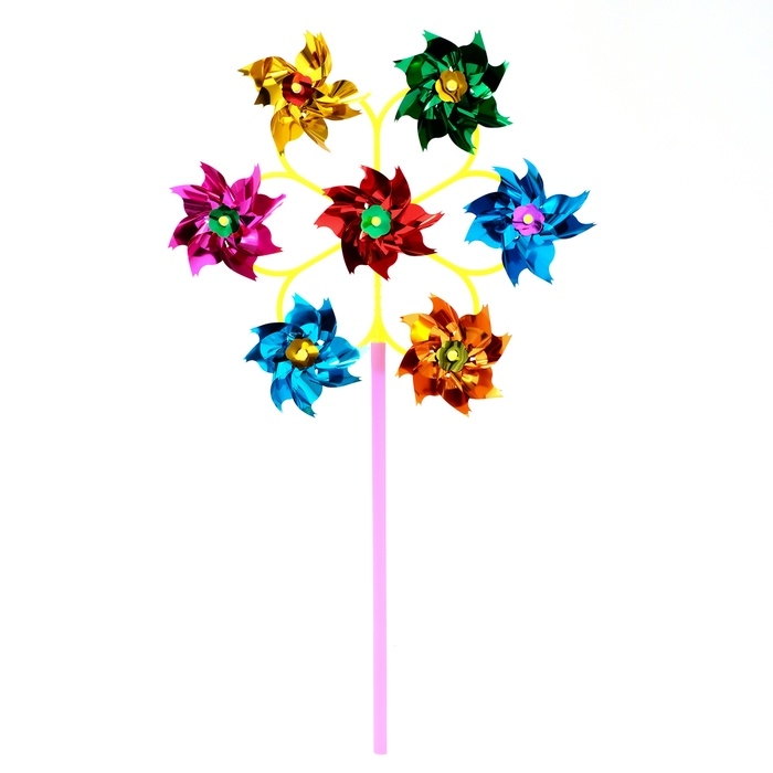 Ветерок фольга «Цветок», семь элементов Ветерок фольга «Цветок», семь элементов