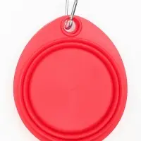 Миска силиконовая двойная, складная, красная