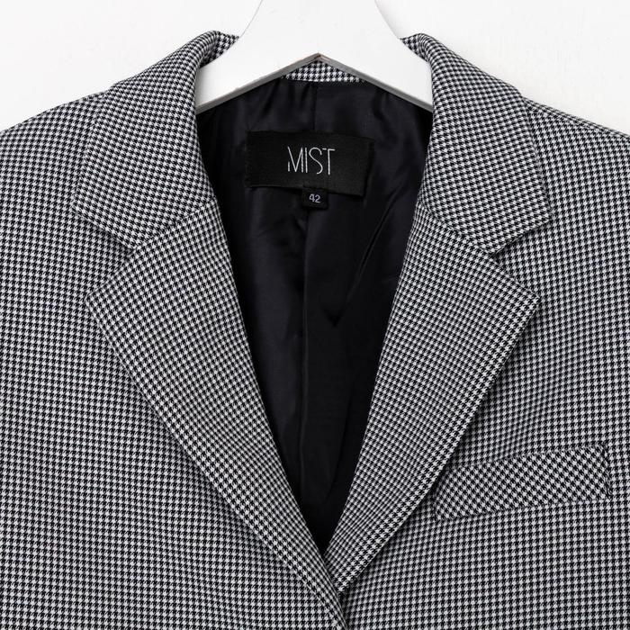 Пиджак женский укороченный MIST р. 46, чёрный/белый Пиджак женский укороченный MIST р. 46, чёрный/белый