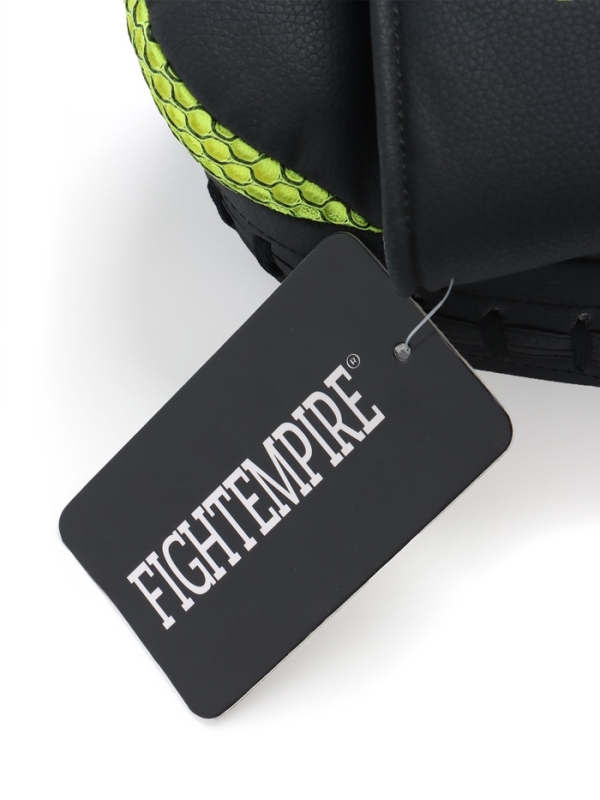 Лапы боксерские изогнутые FIGHT EMPIRE, CLASSIC, ПУ, чёрно-жёлтые, пара