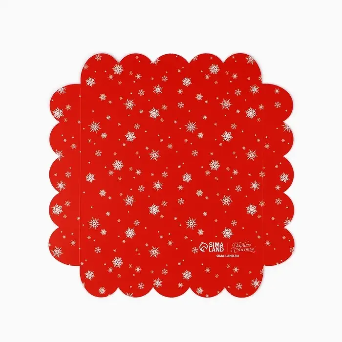 Коробка для кондитерских изделий с пластиковой крышкой &laquo;С Новым годом&raquo;, 18 х 3 см