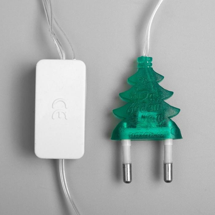 Гирлянда &laquo;Нить&raquo; 5 м с насадками &laquo;Шишки&raquo;, IP20, прозрачная нить, 20 LED, свечение мульти (RG/RB), мигание, 220 В