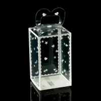 Складная прозрачная коробка из PVC, для упаковки подарков, &laquo;Сердце&raquo;, 6&times;6&times;10 см
