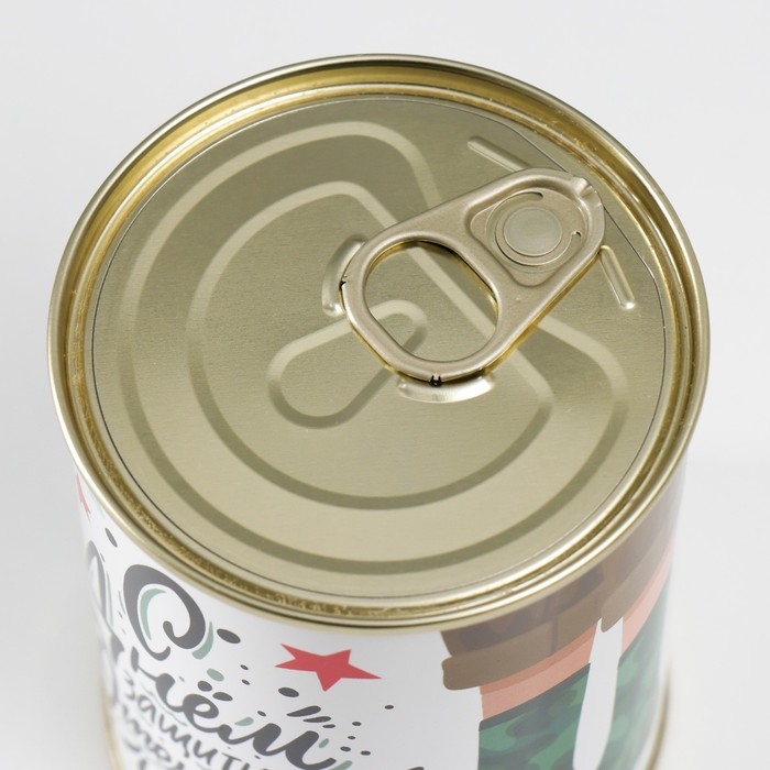 Подарочные носки в банке &laquo;С Днем защитника Отечества&raquo;, (внутри носки мужские, цвет чёрный)