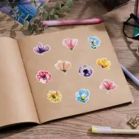 Наклейки-стикеры, набор,&laquo;Цветы&raquo;, 5 х 5 см