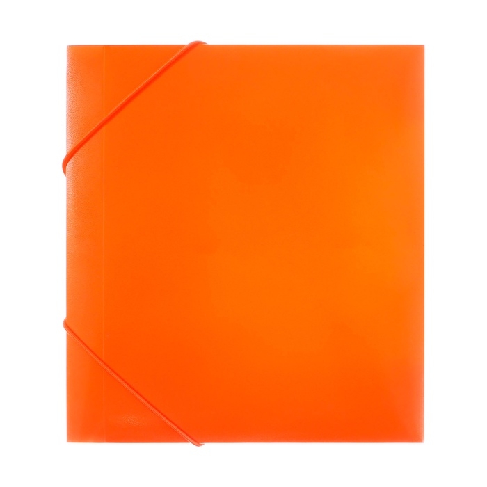 Папка на резинке А5, 500 мкм, Calligrata, корешок 30 мм, неон, оранжевая Папка на резинке А5, 500 мкм, Calligrata, корешок 30 мм, неон, оранжевая