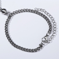 Браслеты &laquo;Неразлучники&raquo; на магните, цвет серебро L=17