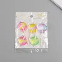 Подвеска для творчества акрил "Ракушка на палочке" МИКС 6х3х1 см