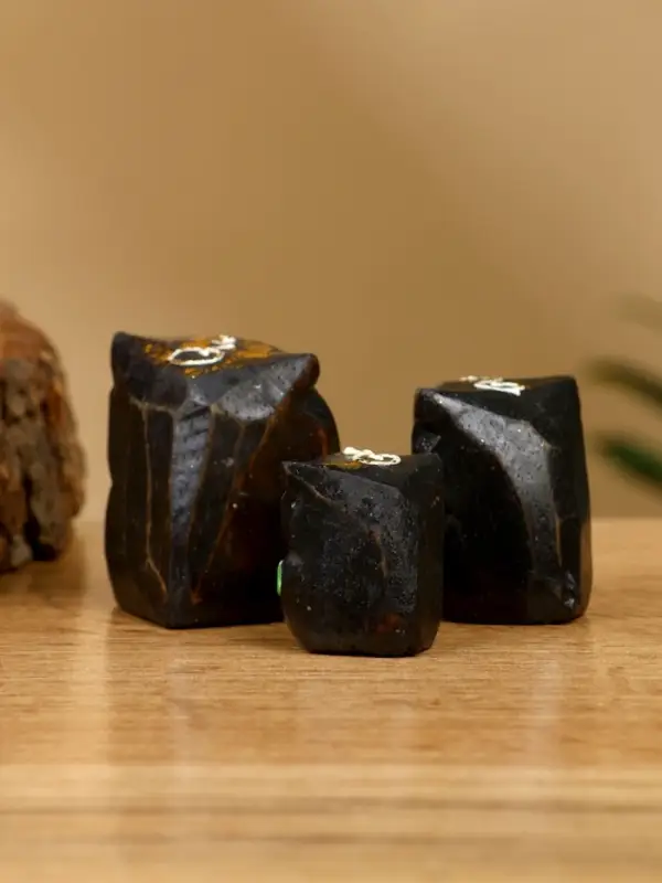 Набор сувенирный "Совята" дерево H 4, 3, 2 см, цв. чёрный