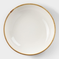 Тарелка фарфоровая глубокая Magistro &laquo;Церера&raquo;, 1,1 л, d=22 см, цвет коричневый