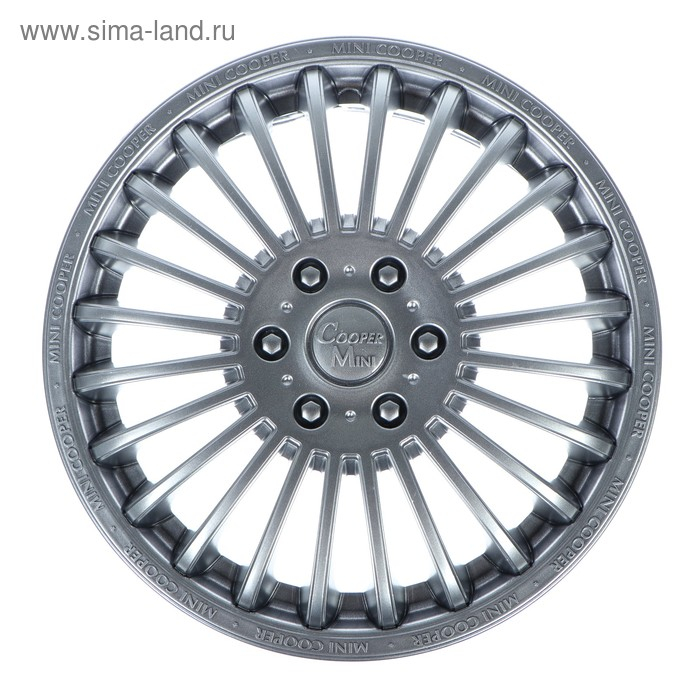 Колпаки колесные R15 Колпаки колесные R15 "МИНИ-КУПЕР", серебристый, набор 4 шт.