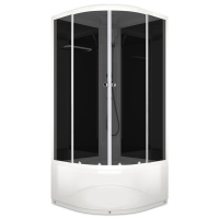 Душевая кабина DOMANI-Spa Delight 88 high, поддон 45 см, черные стенки, тонированное, 80х80 Душевая кабина DOMANI-Spa Delight 88 high, поддон 45 см, черные стенки, тонированное, 80х80
