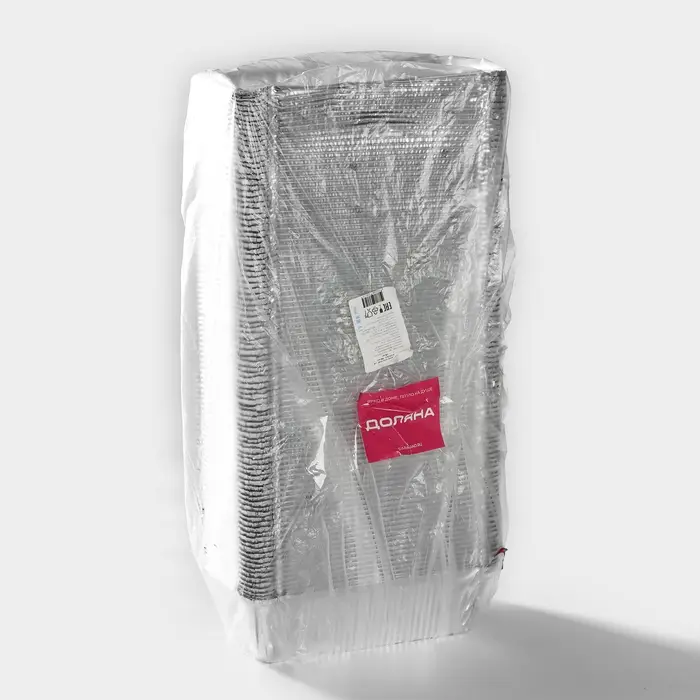 Форма для выпечки и запекания Доляна, 900 мл, 22&times;11&times;6.5 см, фольга, серебристая