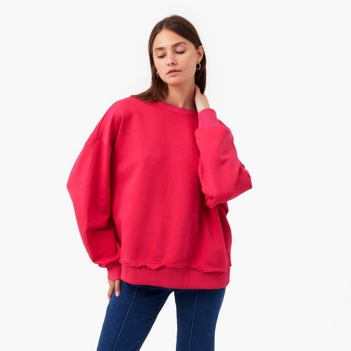 Свитшот женский MINAKU: Casual Collection цвет фуксия, размер 42-44 Свитшот женский MINAKU: Casual Collection цвет фуксия, размер 42-44