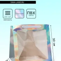 Пакет для торта с квадратным дном, голографический, МИКС 30 х 30 х 30 см