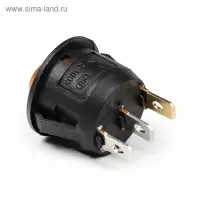 Выключатель 1 клавишный, с подсветкой, диаметр 23 мм, желтый