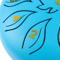 Глюкофон - музыкальный инструмент, цветок синий, 11 лепестков, 18 х 18 х 11 см