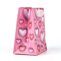 Пакет ламинированный &laquo;Сердца&raquo;, 9 &times; 12 &times; 6,5 см