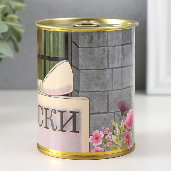 Подарочные носки в банке &laquo;Бант&raquo;, (внутри носки женские, цвет белый)