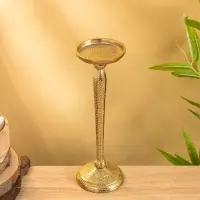 Подсвечник "Звездная пыль" алюминий 9,5х9,5х29,5 см