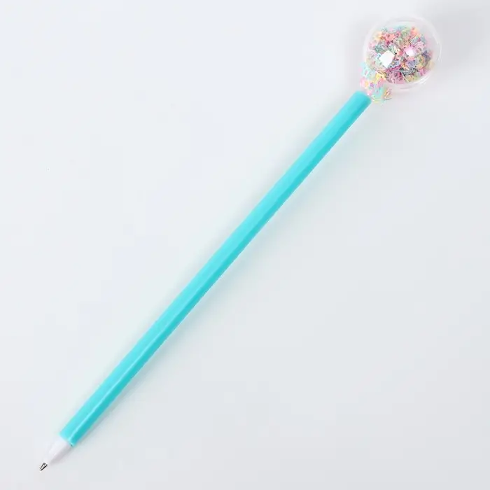 Ручка &laquo;Пайетки&raquo;, синие чернила, МИКС