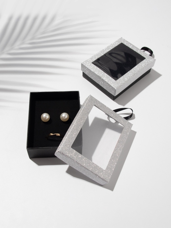 Коробочка подарочная под набор &laquo;Селебрити&raquo;, 7&times;9 (размер полезной части 6,5&times;8,5 см), цвет серебристо-чёрный