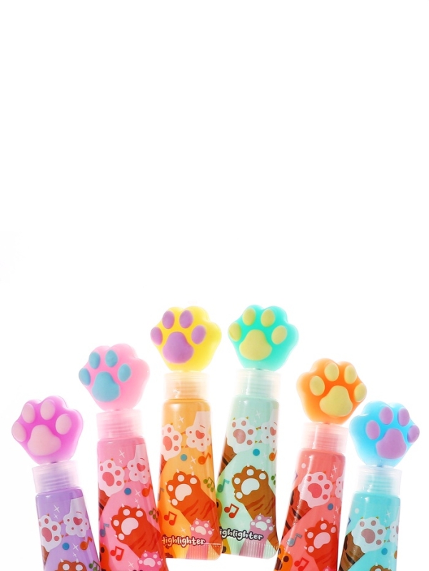 Маркер-текстовыделитель Лапка МИКС (штрихкод на штуке)