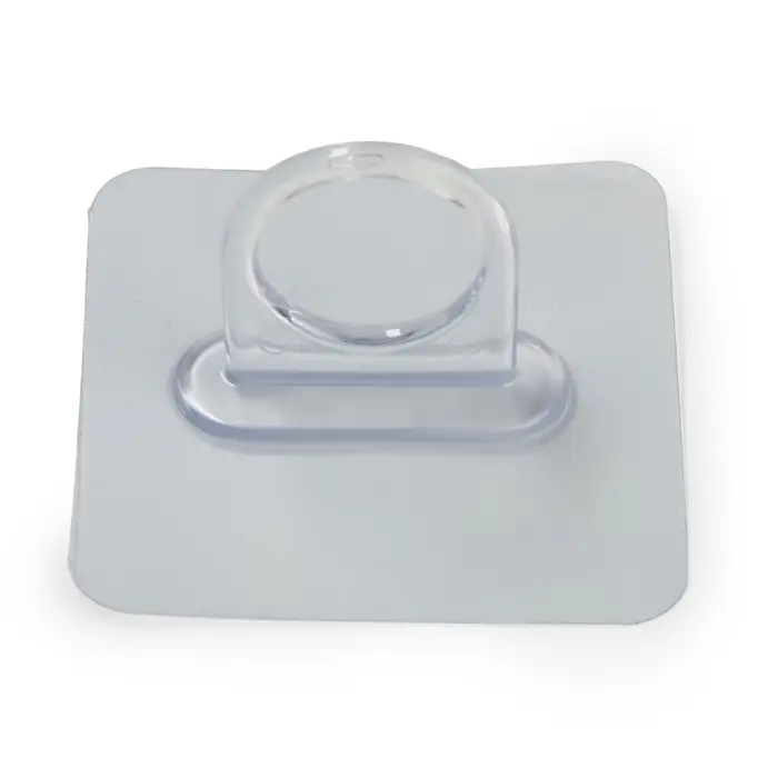 Держатель с клейкой поверхностью ТУНДРА, d=25 мм, 68&times;68 мм, прозрачный