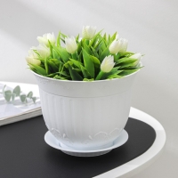 Горшок с поддоном &laquo;Ангара&raquo;, 1.5 л, белый