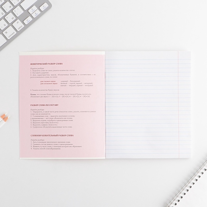 Комплект тетрадей 48 листов, 10 предметов со справ. мат. в обечайке "Розовый"