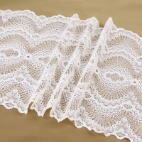 Кружевная эластичная ткань, 240 мм × 2,7 ± 0,5 м, цвет белый Кружевная эластичная ткань, 240 мм × 2,7 ± 0,5 м, цвет белый
