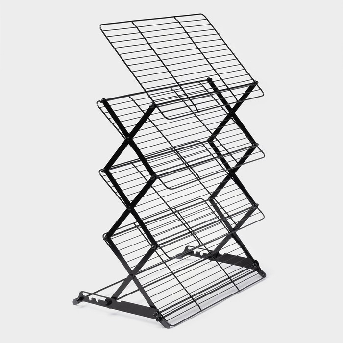 Решётка для глазирования и остывания кондитерских изделий, 4 яруса, 43,5&times;25,5&times;8 см, цвет чёрный