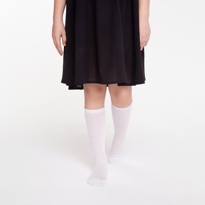 Гольфы детские, цвет белый, размер 14-16