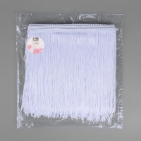 Тесьма декоративная «Бахрома», 20 см, 5 ± 0,5 м, цвет белый Тесьма декоративная «Бахрома», 20 см, 5 ± 0,5 м, цвет белый