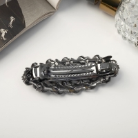 Заколка-автомат для волос "Грейс" бабочки, 8 см, чёрный Заколка-автомат для волос "Грейс" бабочки, 8 см, чёрный