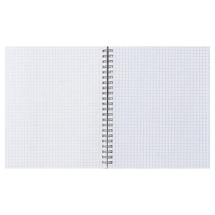 Тетрадь A5 на гребне, 48 листов в клетку, Calligrata, пластиковая обложка, черная