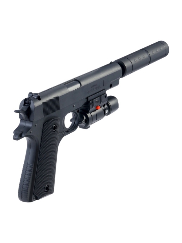 Пистолет Пистолет "Вектор" с глушителем и лазером