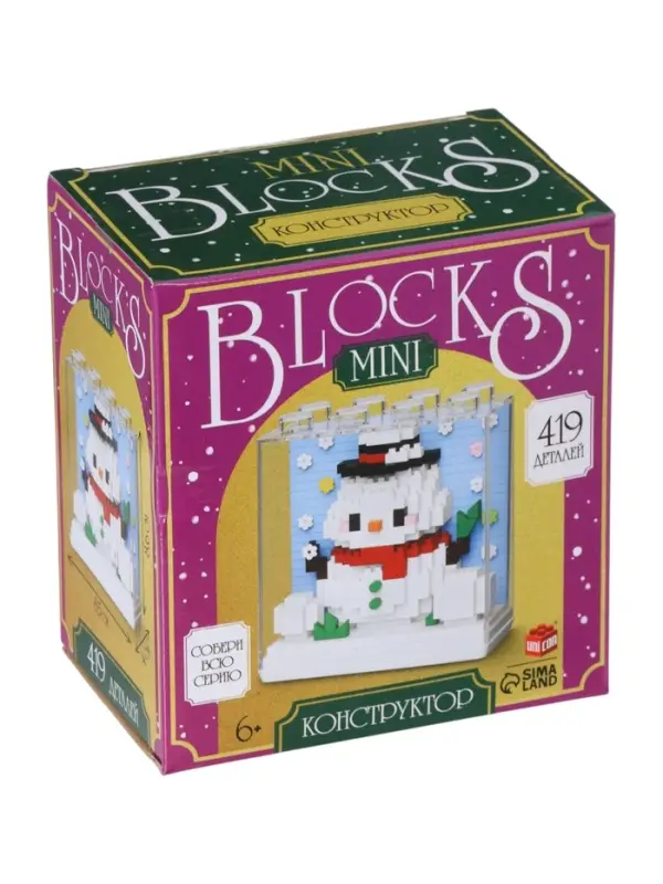 UNICON Конструктор "Mini Blocks", 419 деталей, снеговичек
