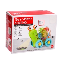 Улитка &laquo;Шестерёнки&raquo;, свет и звук, работает от батареек, цвет МИКС