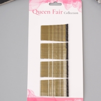 Невидимка для волос &laquo;Валери&raquo;, набор 60 шт., 4.5 см, золото