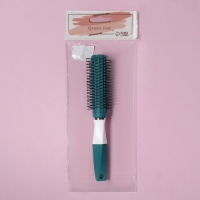 Брашинг, прорезиненная ручка, d = 1,8/4 &times; 22,5 см, цвет зелёный/белый